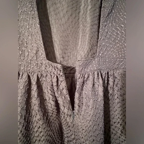 BIRDCAGE Anthropologie Navy Blue Sleeveless Cocktail Dress LARGE Back Cut Out - Picture 12 of 14